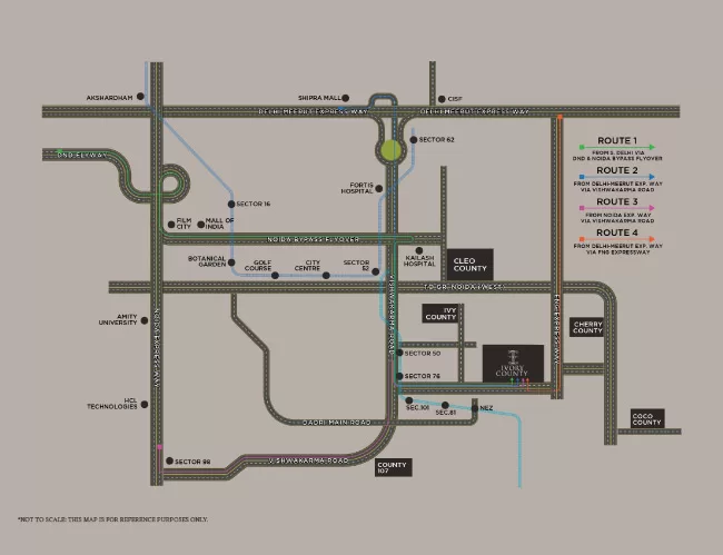 ivory county noida location Map